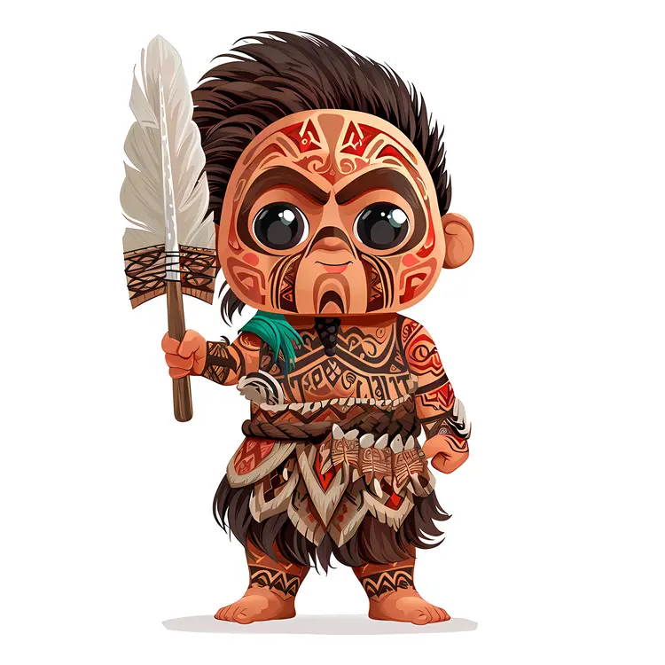 Tribal Child with Feather