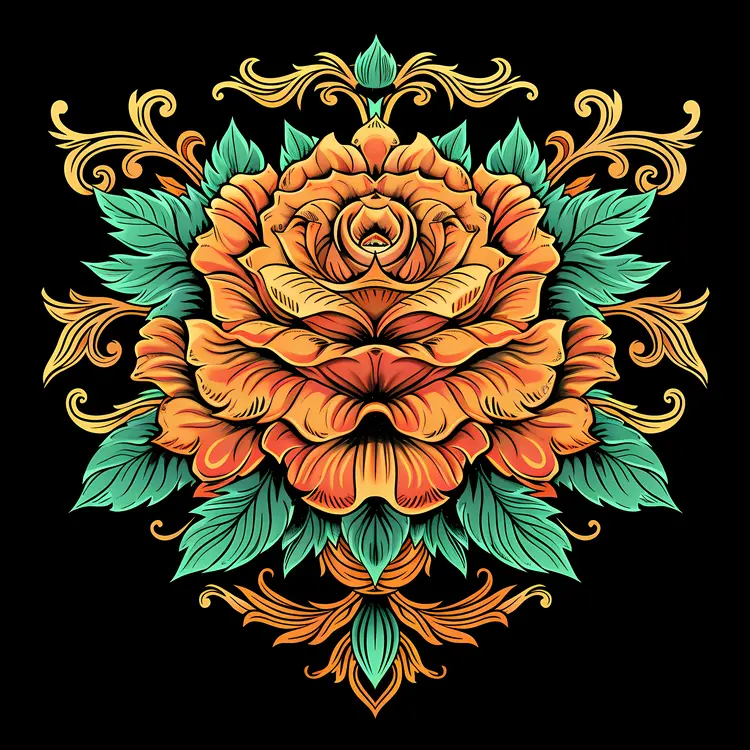 Beautiful Orange Rose