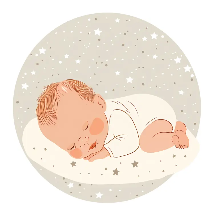 Sleeping Baby with Stars