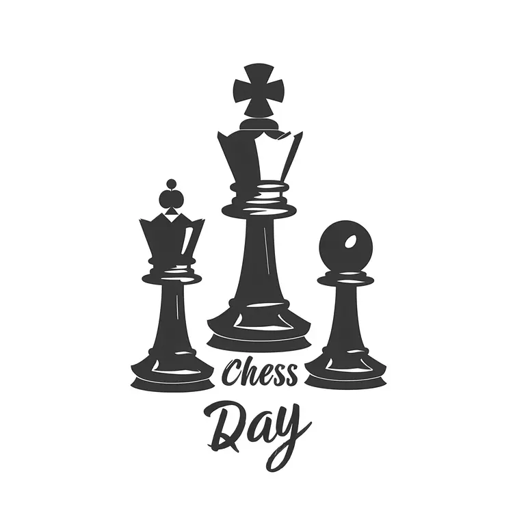 Chess Day with King and Queen