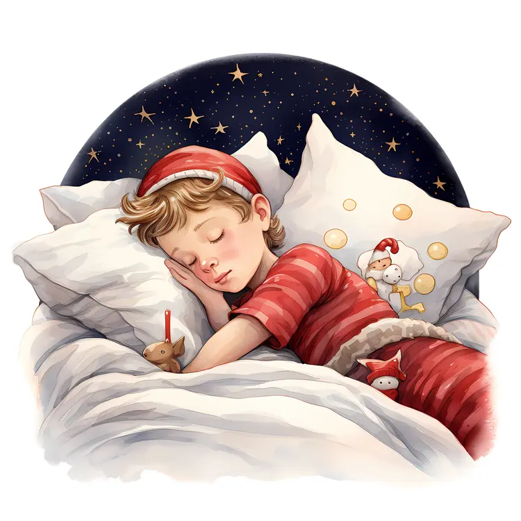 Child Sleeping with Teddy Bear