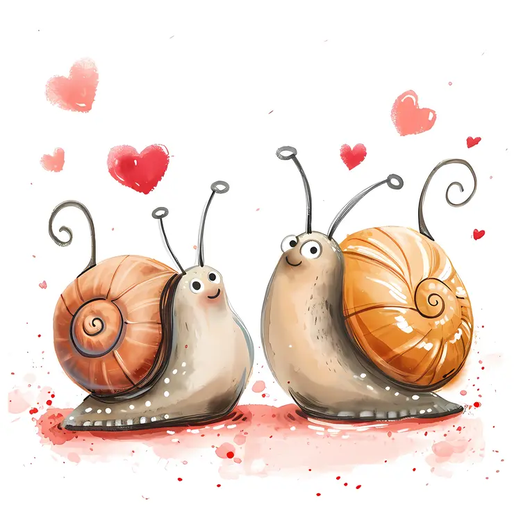 Happy Snail Couple