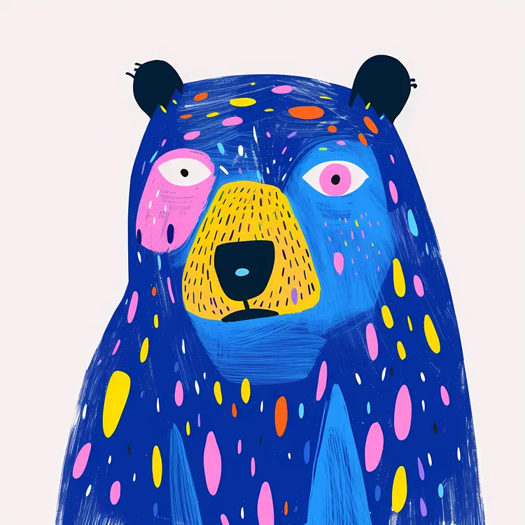 Colorful Bear Illustration