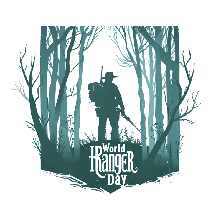 World Ranger Day Illustration with Hat and Gun
