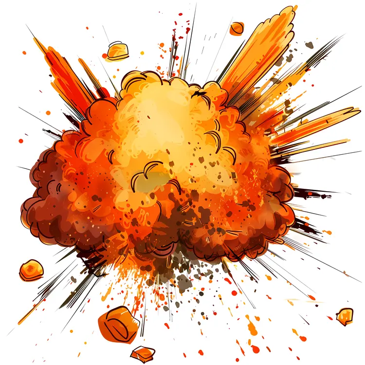 火焰爆炸插画