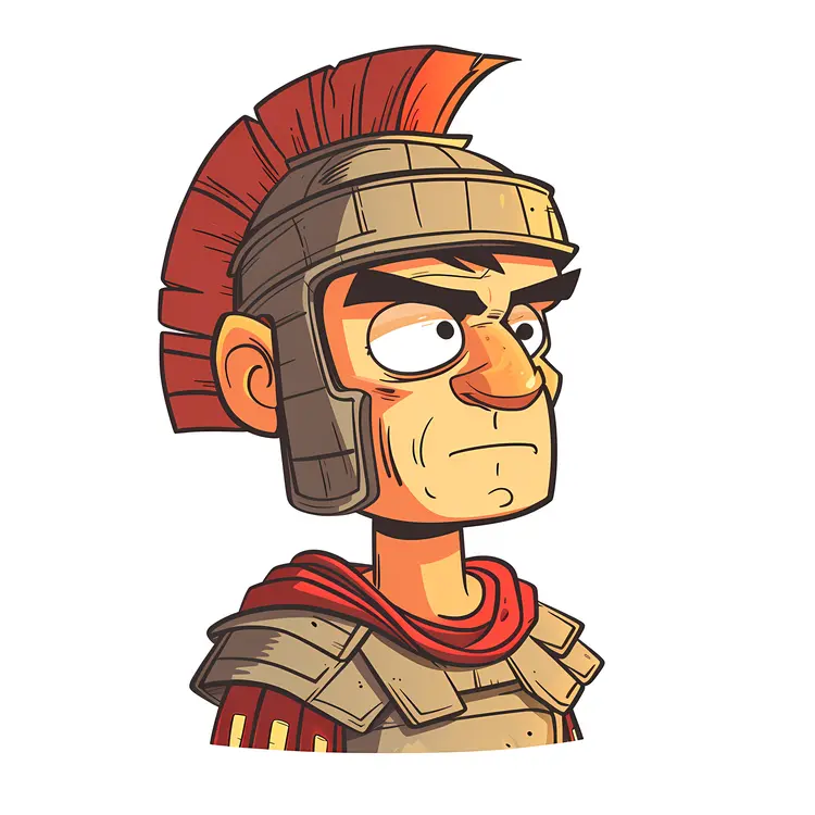 Roman Soldier in Armor Illustration