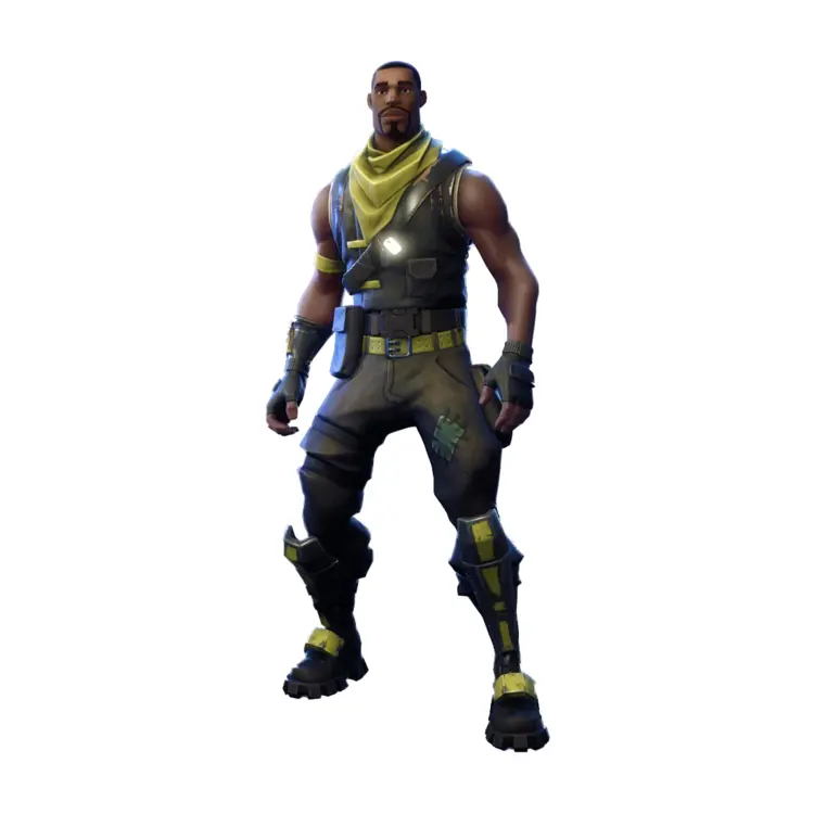 Male Character in Black and Yellow Outfit