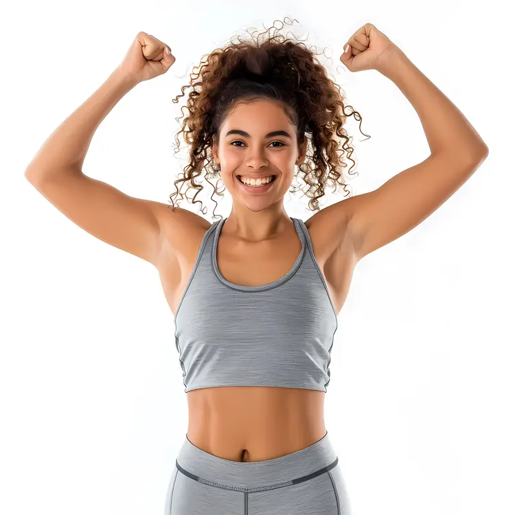 Woman in Gray Sportswear Cheering