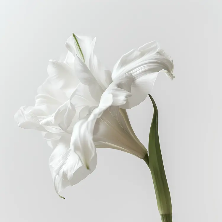 White Flower with Green Stem