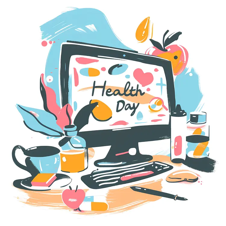 Health Day on Computer Desk