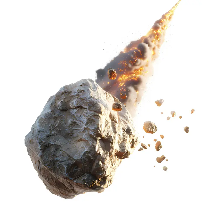 Burning Meteor in the Sky