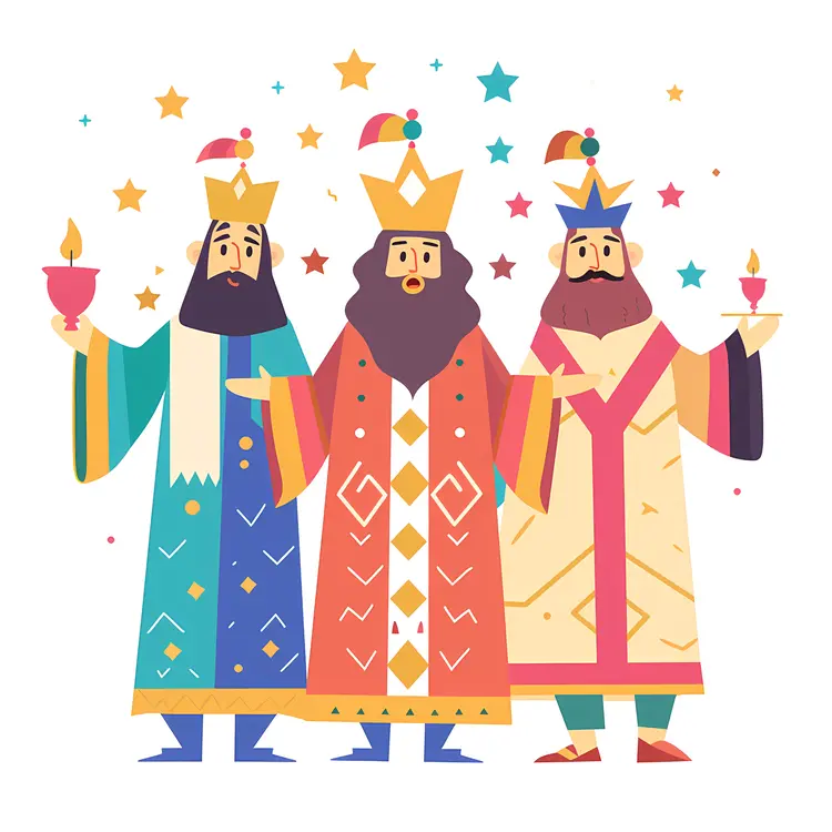 Three Kings with Gifts