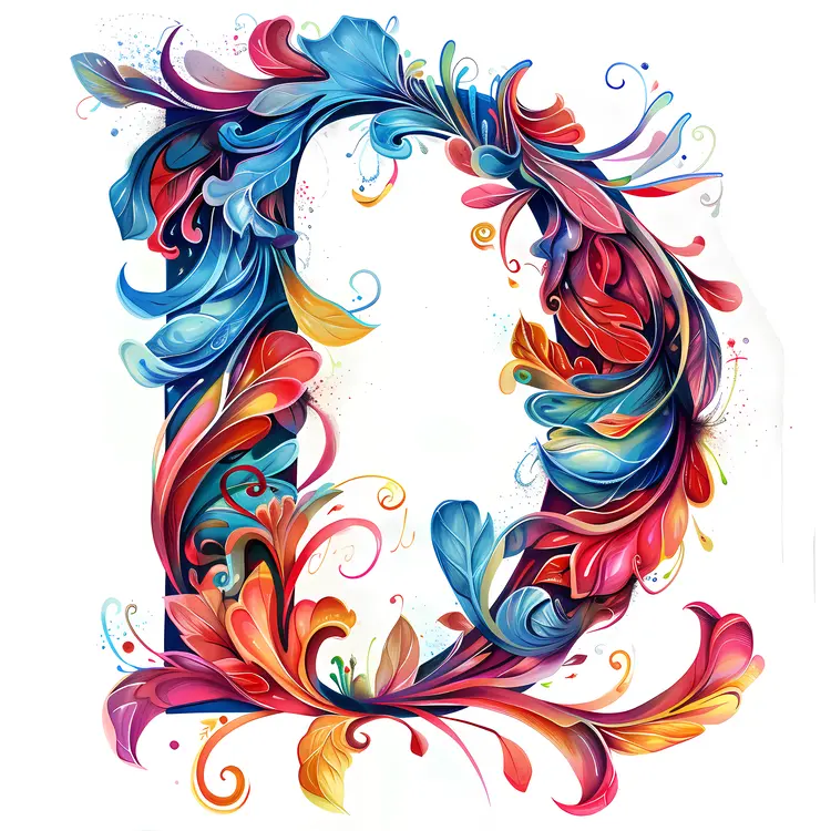 Colorful Decorative Letter D