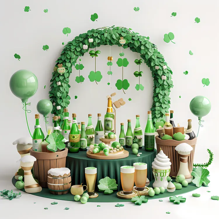 Festive Party Setup for St. Patrick's Day
