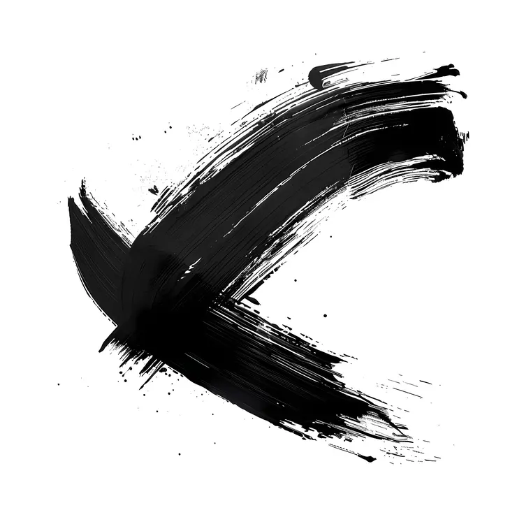 Abstract Black Brush Stroke