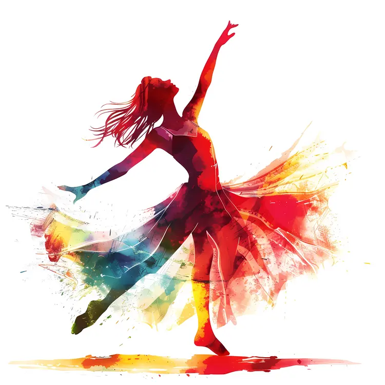 Colorful Dancing Woman