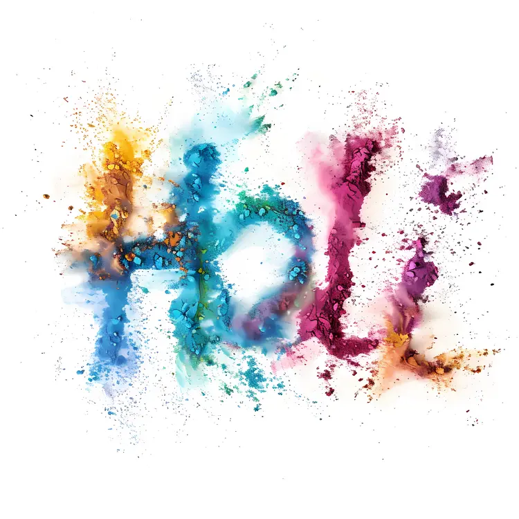 Colorful Holi Festival Art