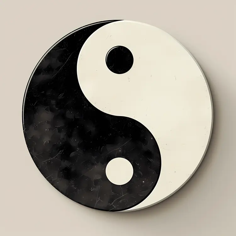 Classic Yin Yang Symbol in Black and White