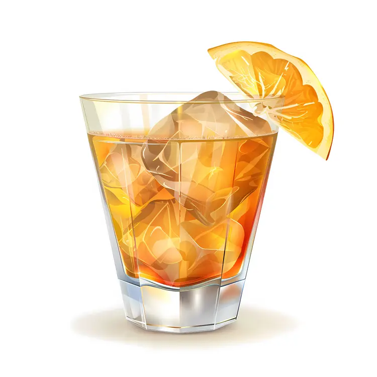 Refreshing Orange Drink with Ice