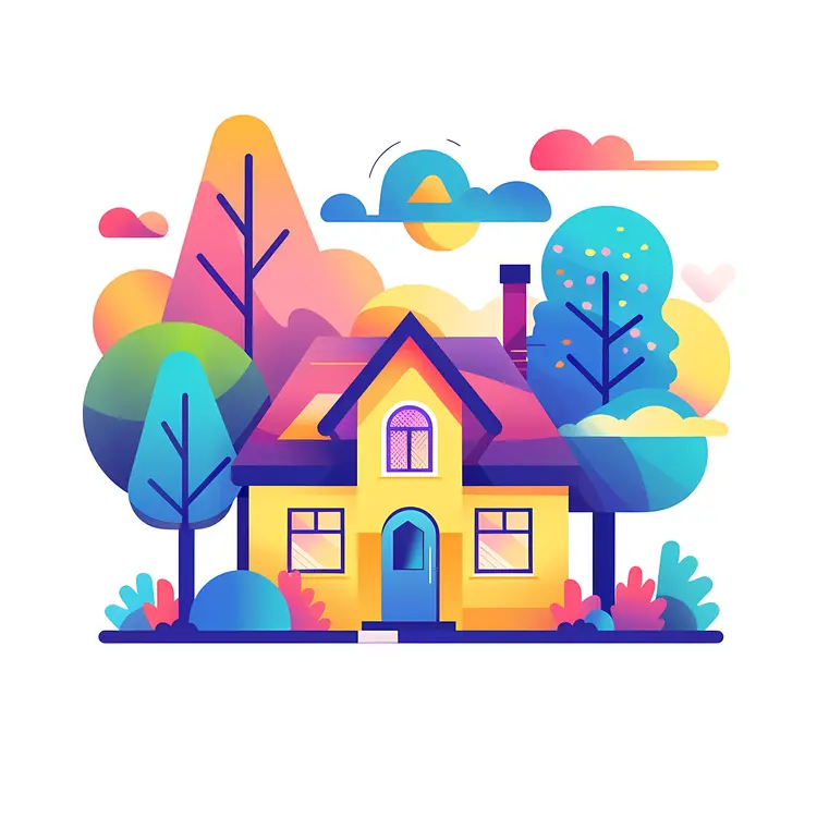 Small cute doodle house