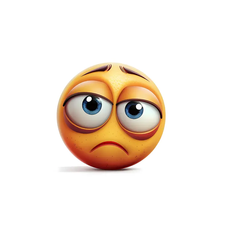Sad Emoji with Big Eyes