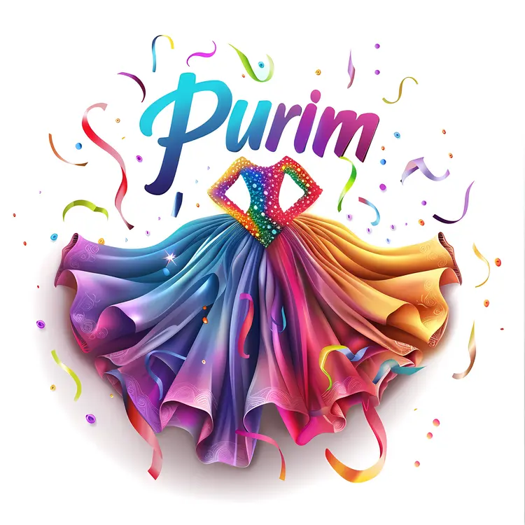 Colorful Dress for Purim Celebration