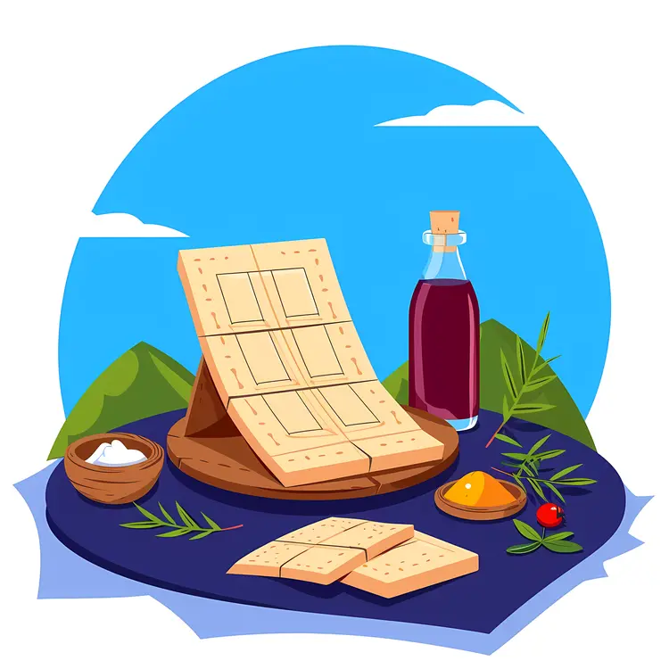 Wine and Bread with Condiments