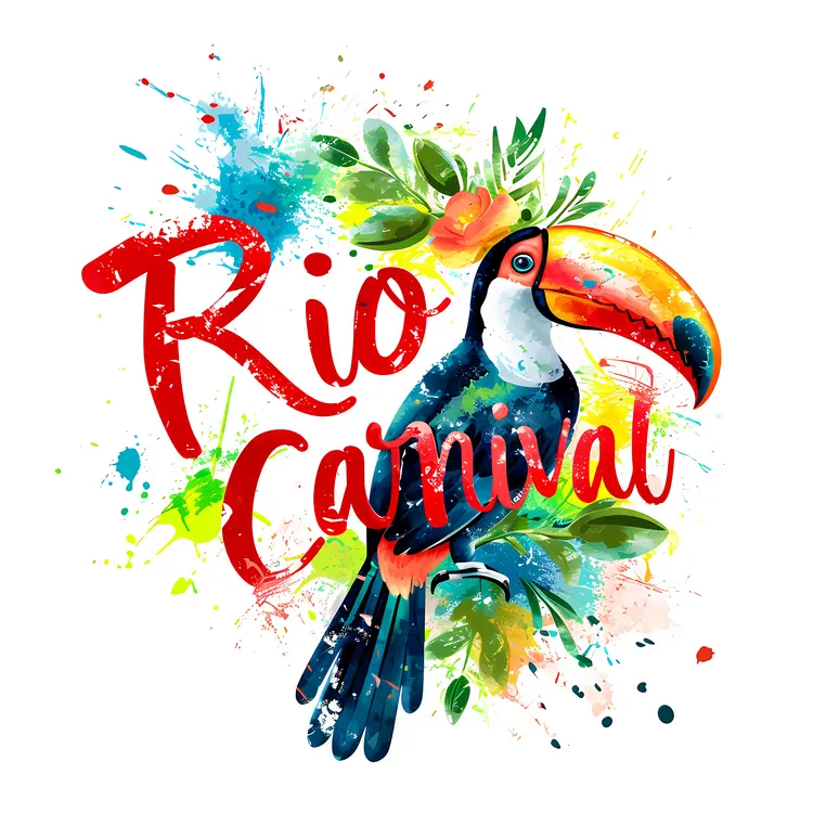 Colorful Toucan for Rio Carnival