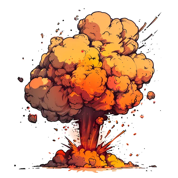 火焰爆炸插画