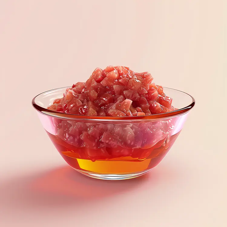 Tartare in a Glass Bowl