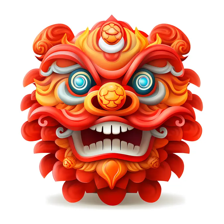 Colorful Dragon Head Illustration
