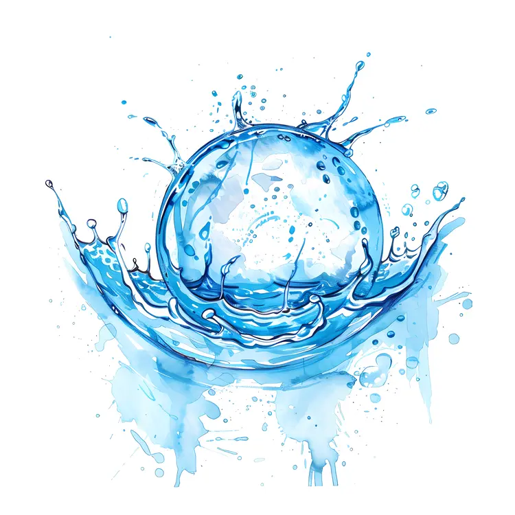 Water Splash Illustration