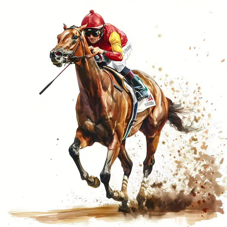 Single Horse Racing with Jockey