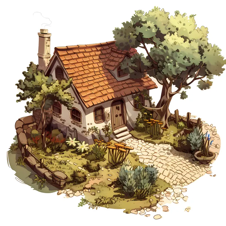 Small cute doodle house