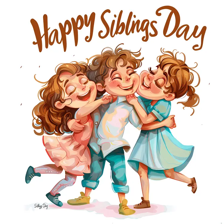 Happy Siblings Day with Three Kids