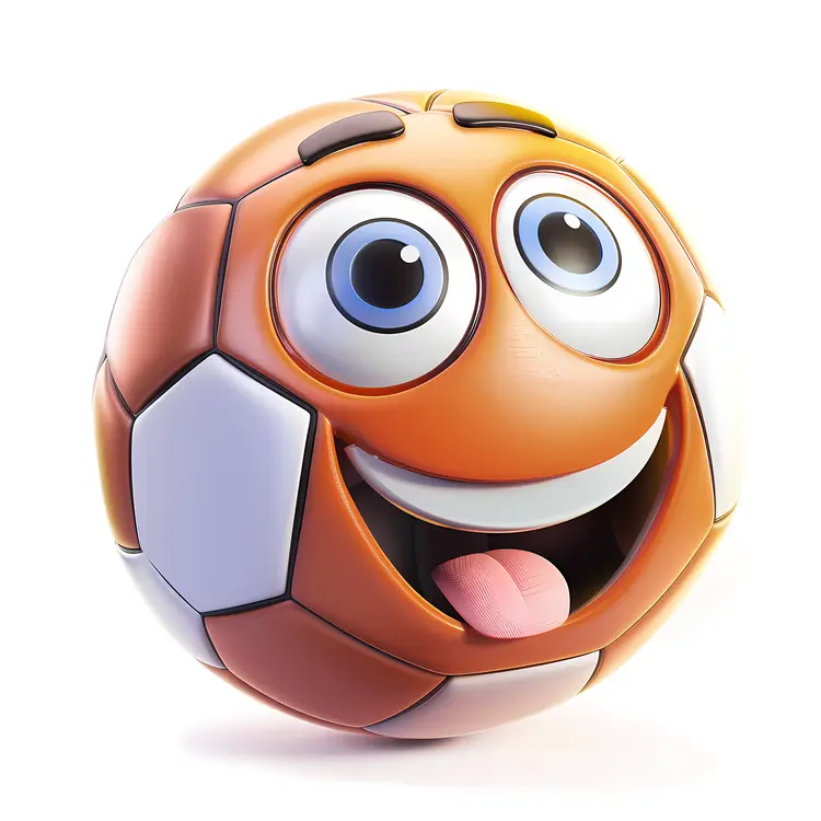 Smiling Cartoon Soccer Ball