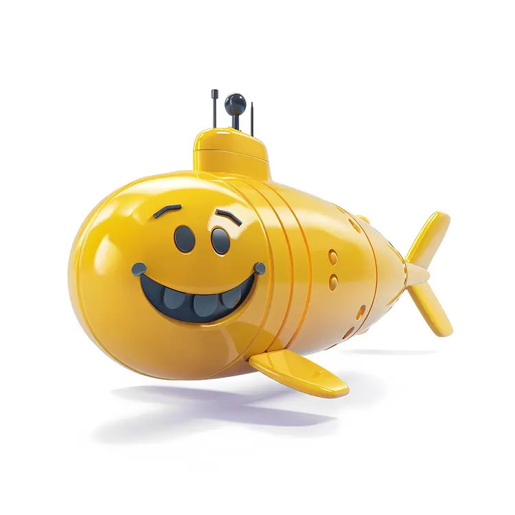 Yellow Smiling Submarine Cartoon