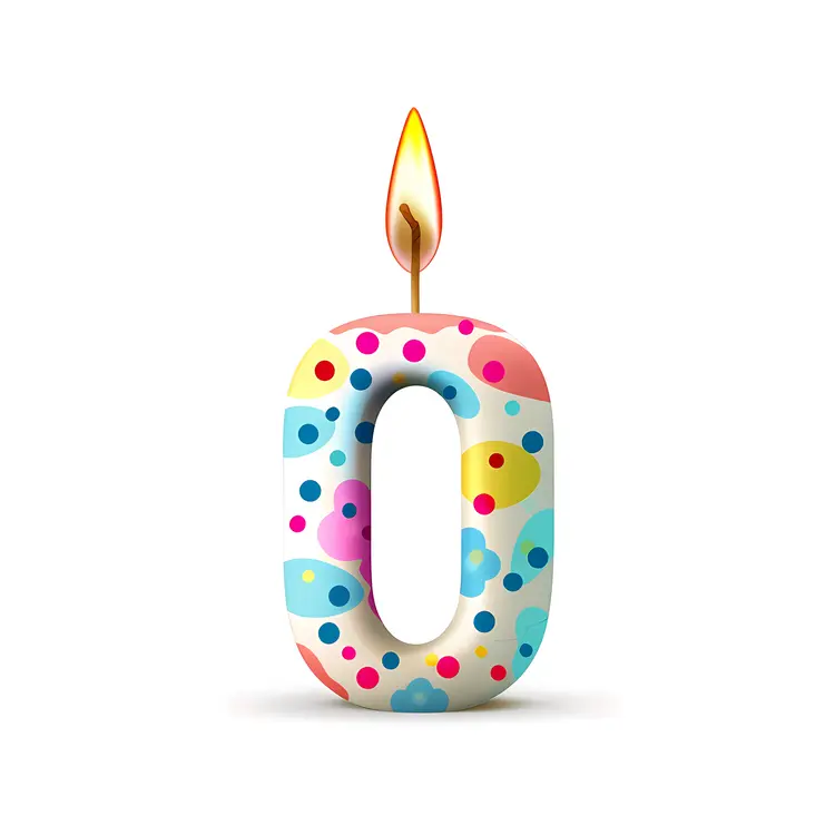 Colorful Floral Candle for Birthday Celebration