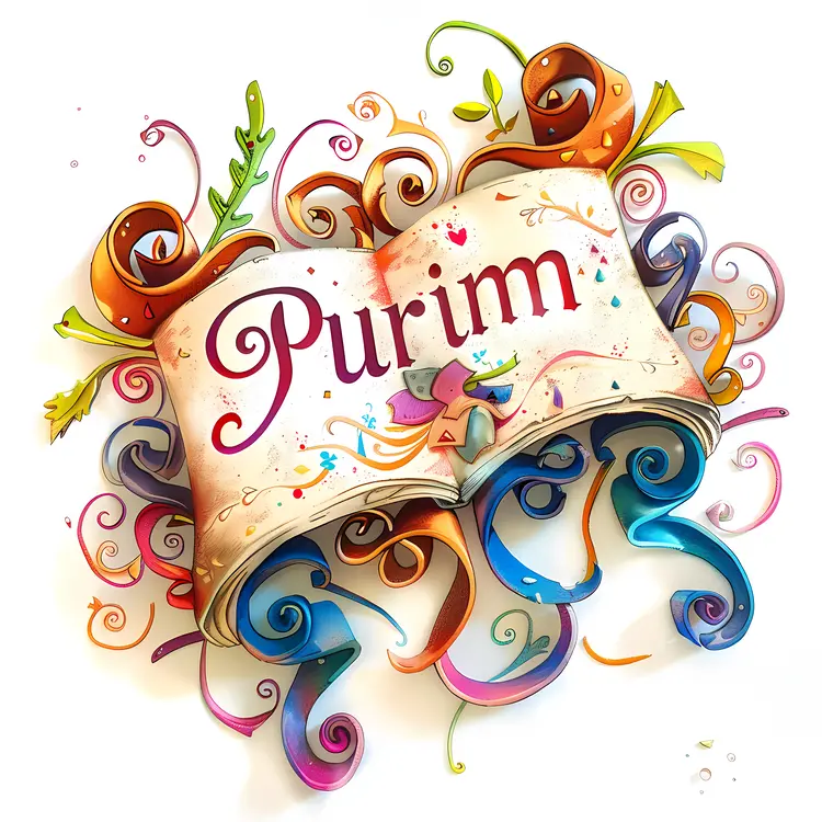 Decorative Scroll for Purim