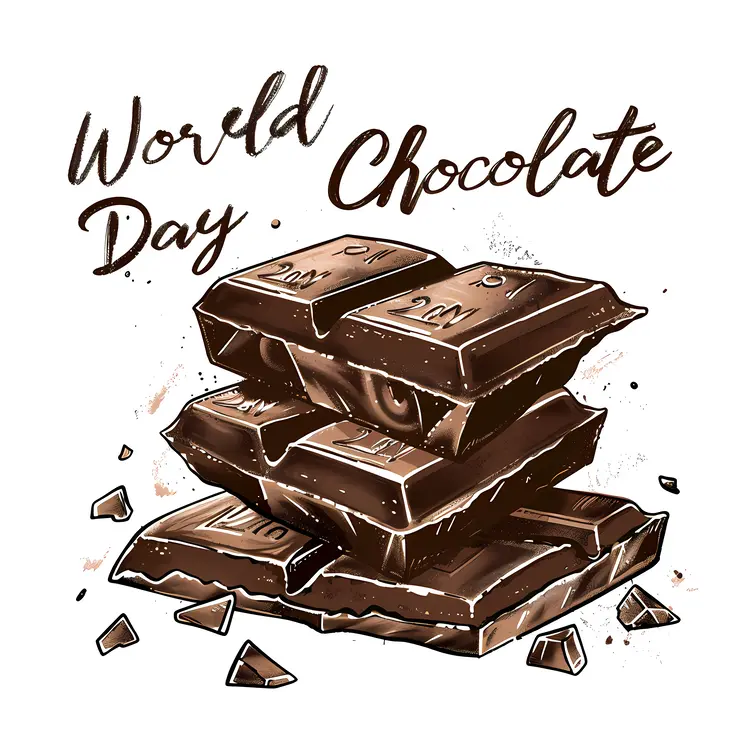 Stacked Chocolate Bars for World Chocolate Day