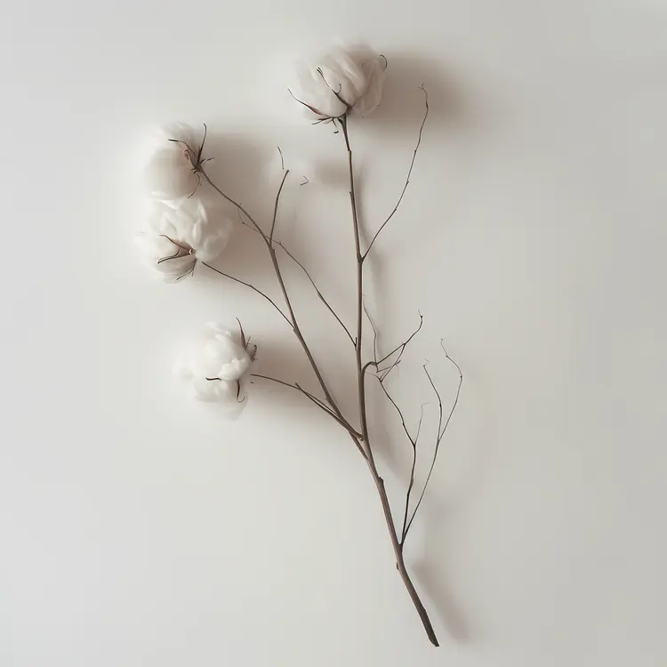Minimalist Cotton Branch