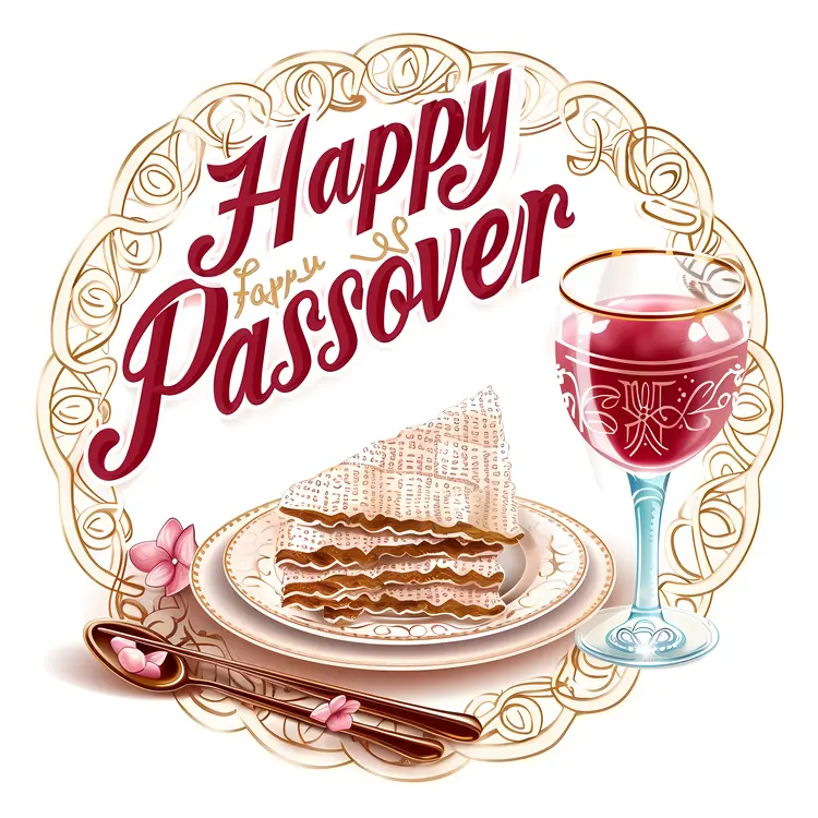 Happy Passover with Matzah and Wine