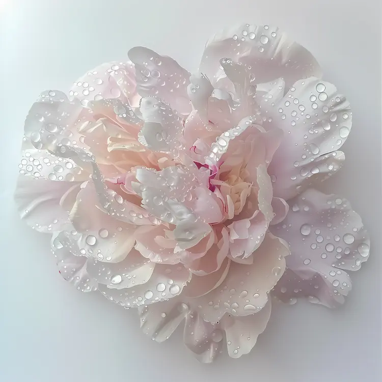 Pink Flower with Dew Drops