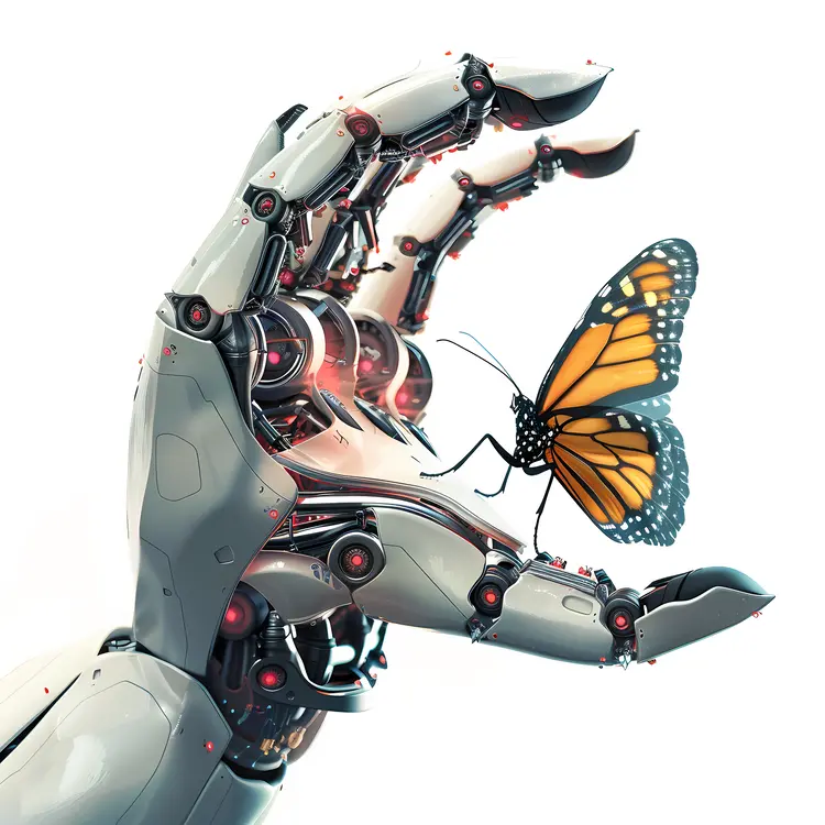 Robot Hand with Butterfly