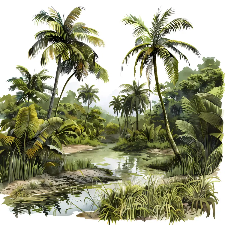 Lush Tropical Forest Landscape