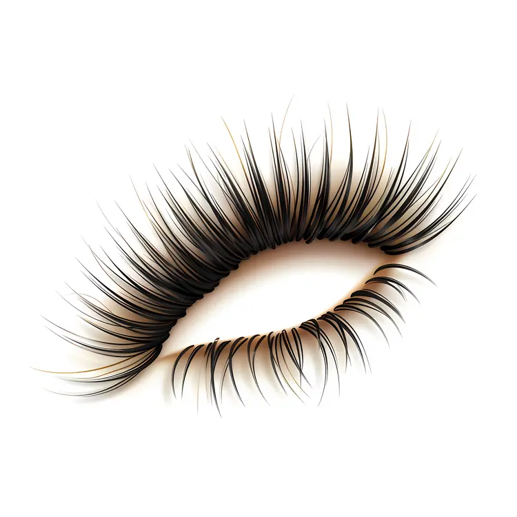 Closed Eye with Long Eyelashes Illustration