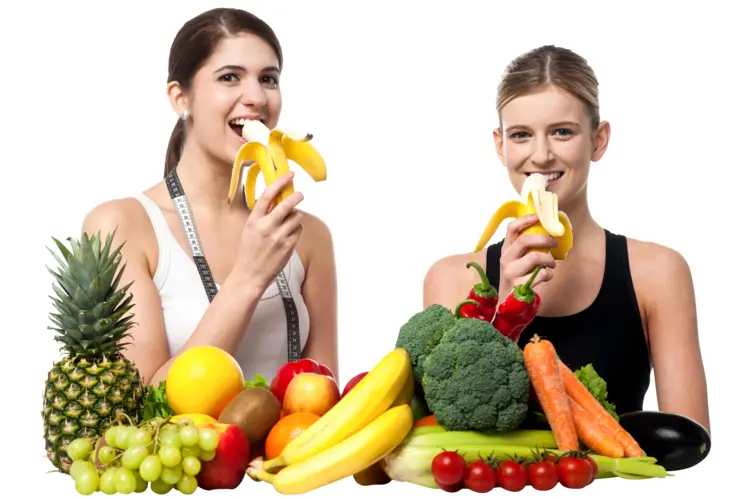 Women Enjoying Healthy Fruits