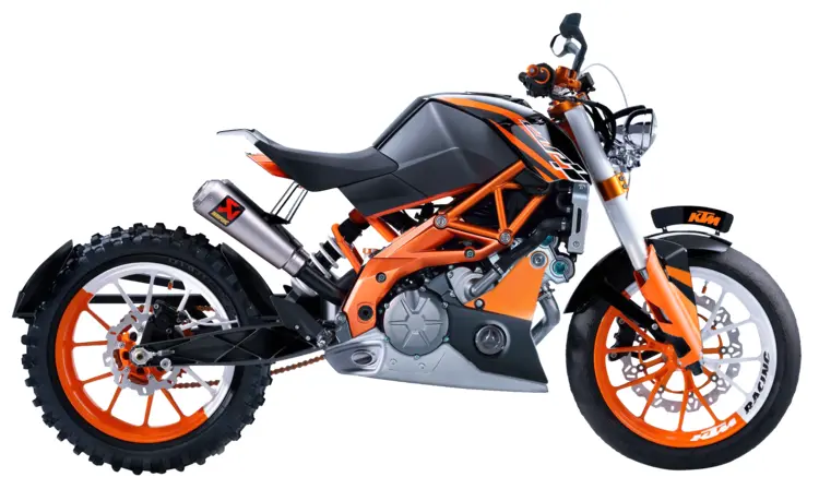 Black and Orange Off-Road Motorcycle for Adventure