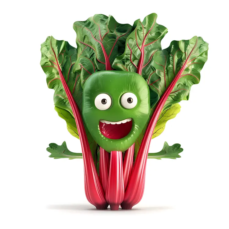 Happy Chard Cartoon Illustration