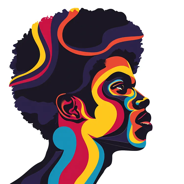 Colorful Abstract Portrait of a Man
